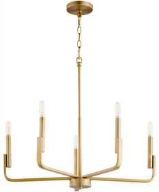 Tempo 6-light Chandelier Aged Brass