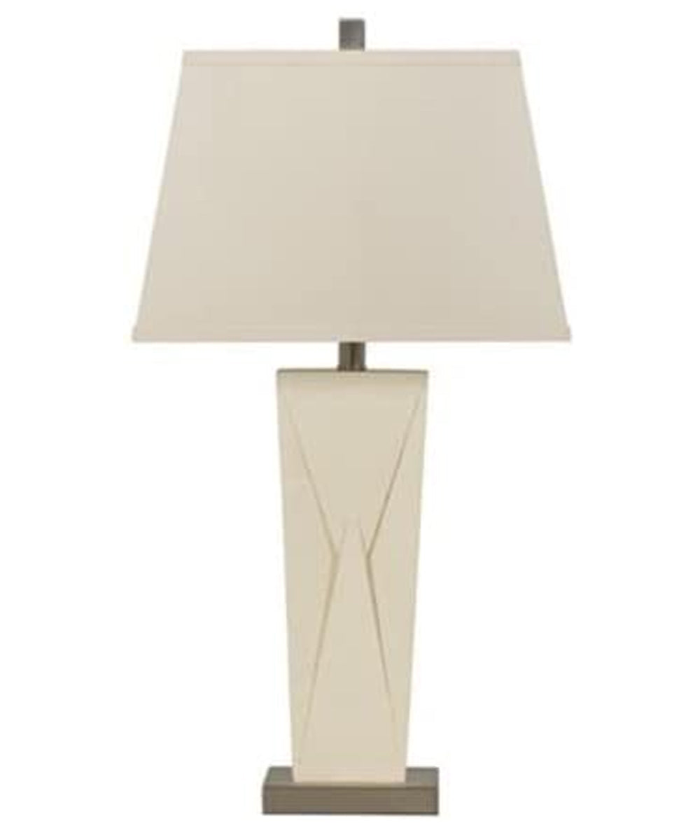 Ashley Radley Cream Faux Leather Table Lamp L245374