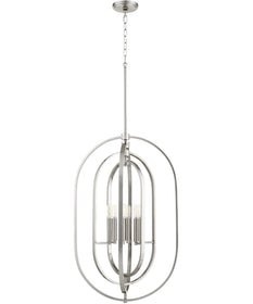 20"W 6-light Pendant Satin Nickel