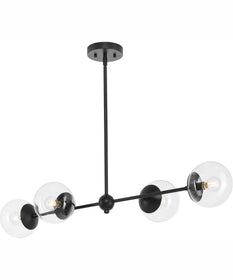 Atwell 4-Light Mid-Century Modern Island Light Matte Black
