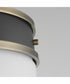 Duke 1-Light Flush Mount Black/Weathered Brass