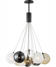 Burst 12-Light LED Pendant - Mixed Black
