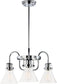 24"W Seafarer 3-Light Chandelier With Bulbs Polished Chrome
