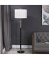 Maud Aged Black Floor Lamp