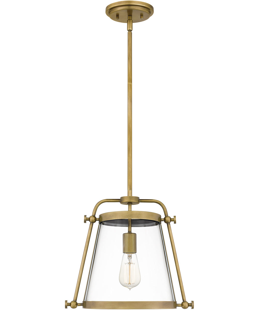 Cardiff Small 1-light Mini Pendant Weathered Brass