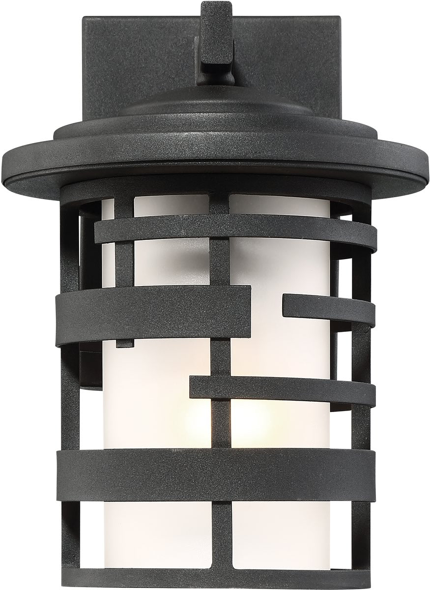 7"W Lansing 1-Light Outdoor Wall Textured Black