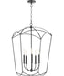 Mantle 5-light Entry Foyer Hall Chandelier Matte Black