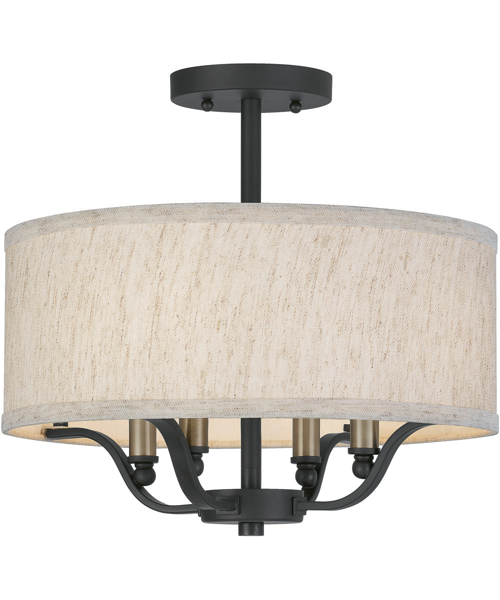 Cheyenne 4-light Semi Flush Mount Western Bronze