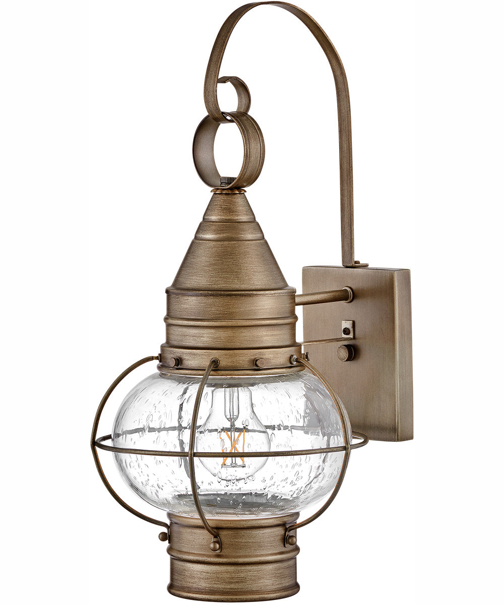 Cape Cod 1-Light Small Wall Mount Lantern in Burnished Bronze