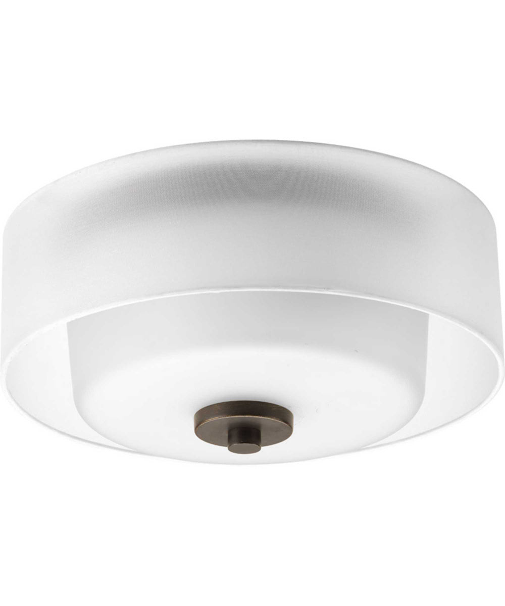 Invite 2-Light 12" Flush Mount Antique Bronze