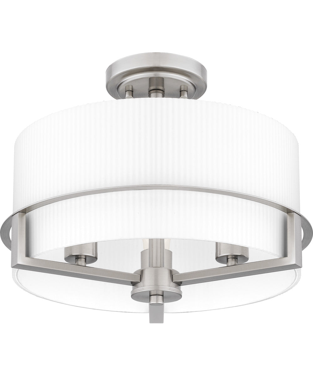 Seymour Medium 3-light Semi Flush Mount Brushed Nickel