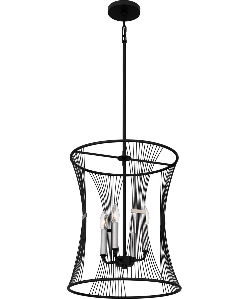 Leiland Large 4-light Pendant Matte Black