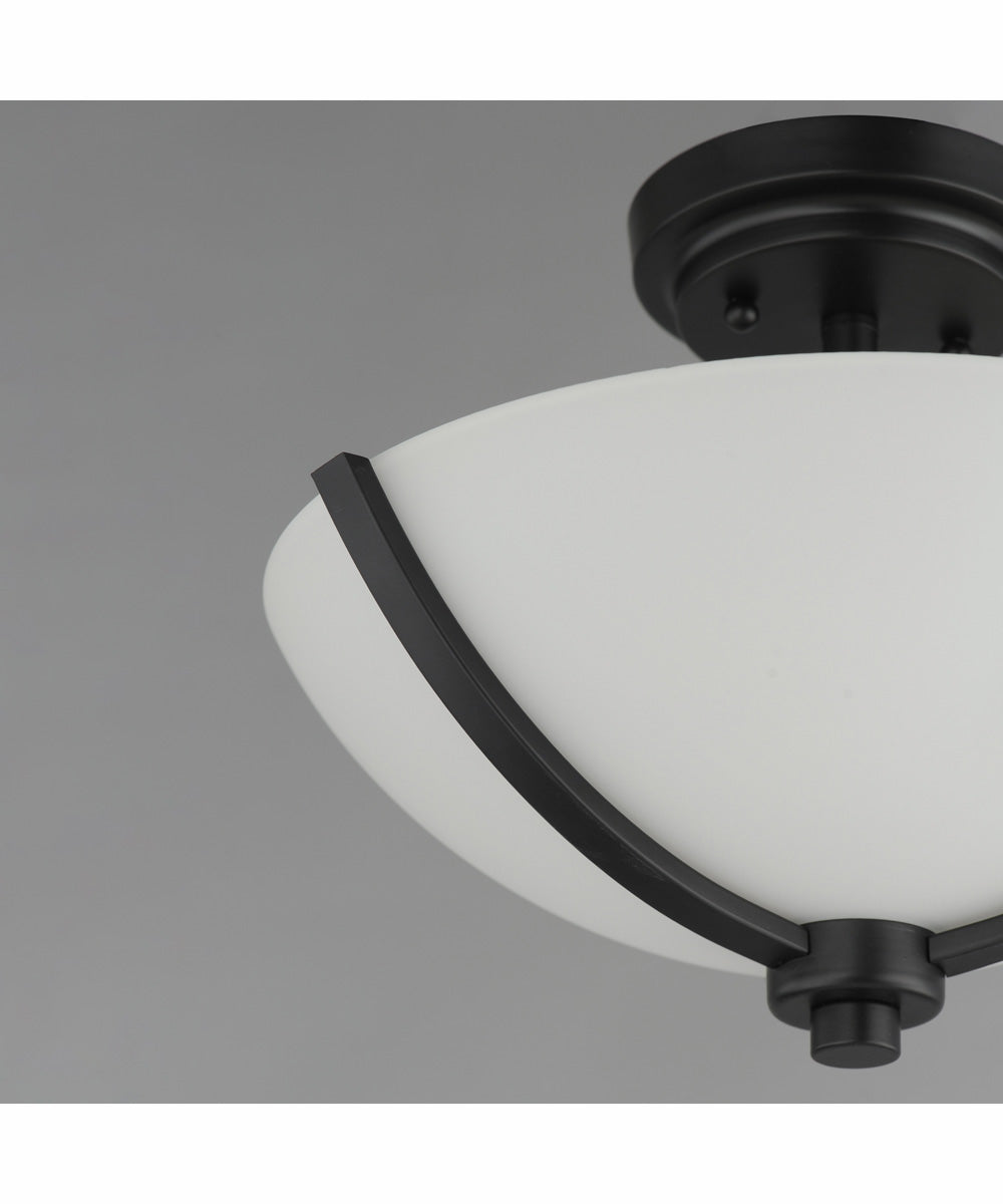 Deven 3-Light Semi-Flush Mount Black