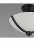 Deven 3-Light Semi-Flush Mount Black