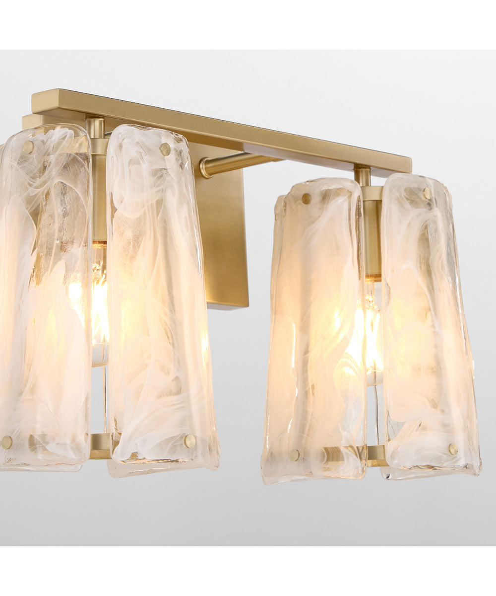 Prestige 2-light Bath Vanity Light Aged Brass