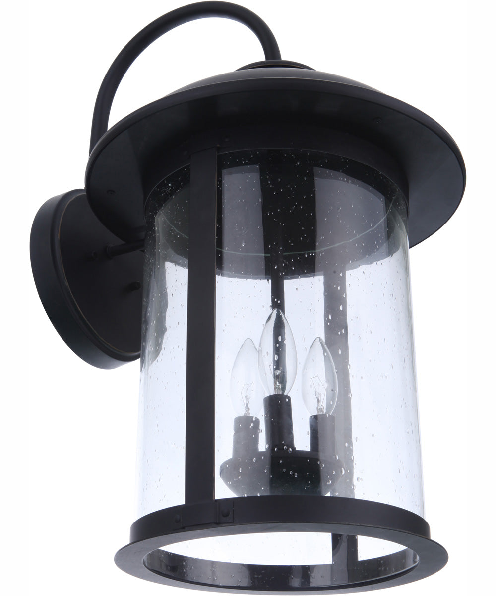 O'Fallon 3-Light Outdoor Wall Lantern Dark Bronze Gilded