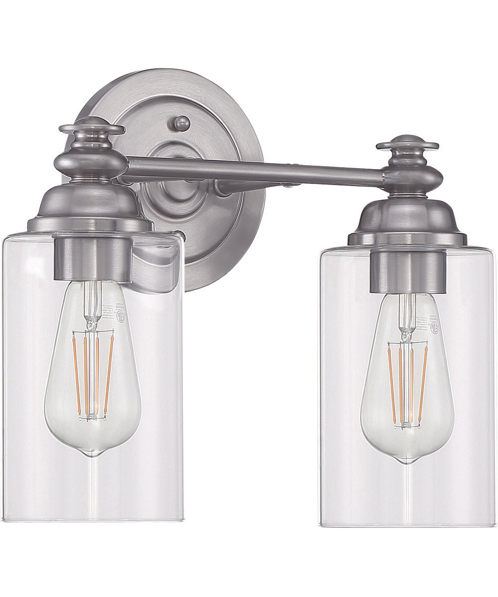 Dardyn 2-Light Vanity Brushed Polished Nickel