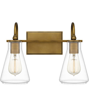 Boyton Medium 2-light Bath Light Weathered Brass