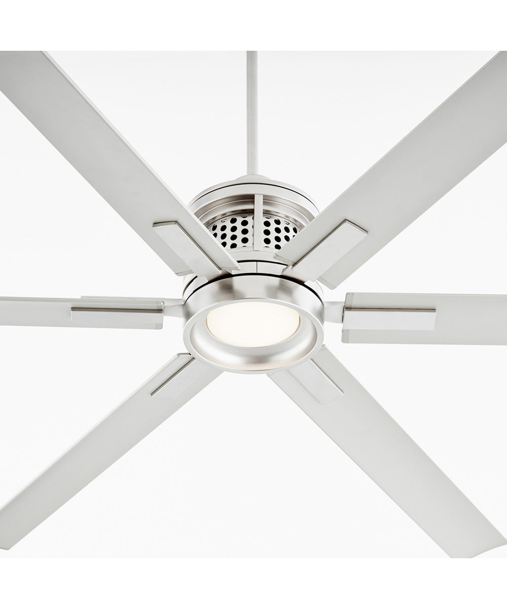 80" Zeus Patio Ceiling Fan Satin Nickel
