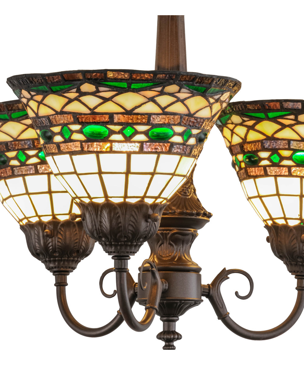 20"W Tiffany Roman 3 Light Chandelier