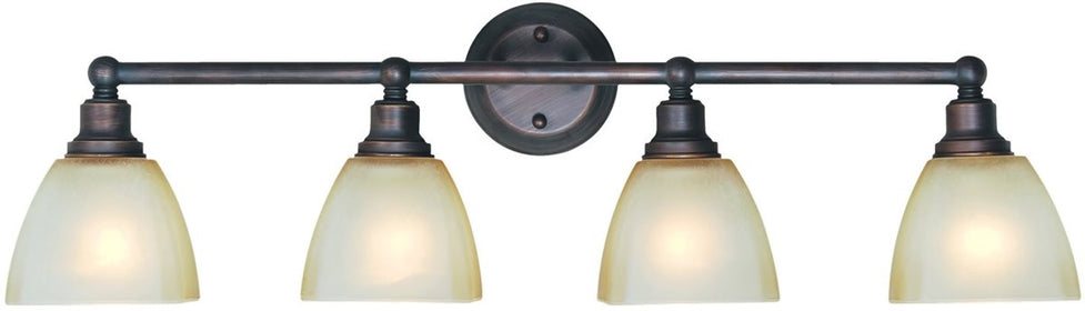 33"W Bradley 4-Light Bath Vanity Light Bronze