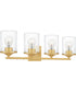 Abner Extra Large 4-light Bath Light Aged Brass
