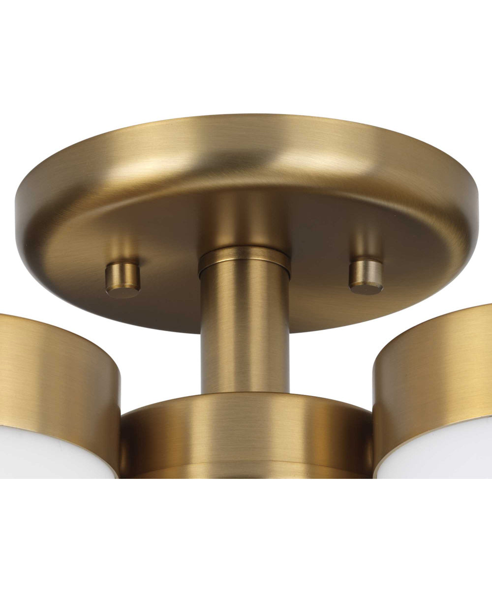 Elevate 3-Light 11-3/4" Flush Mount Brushed Bronze