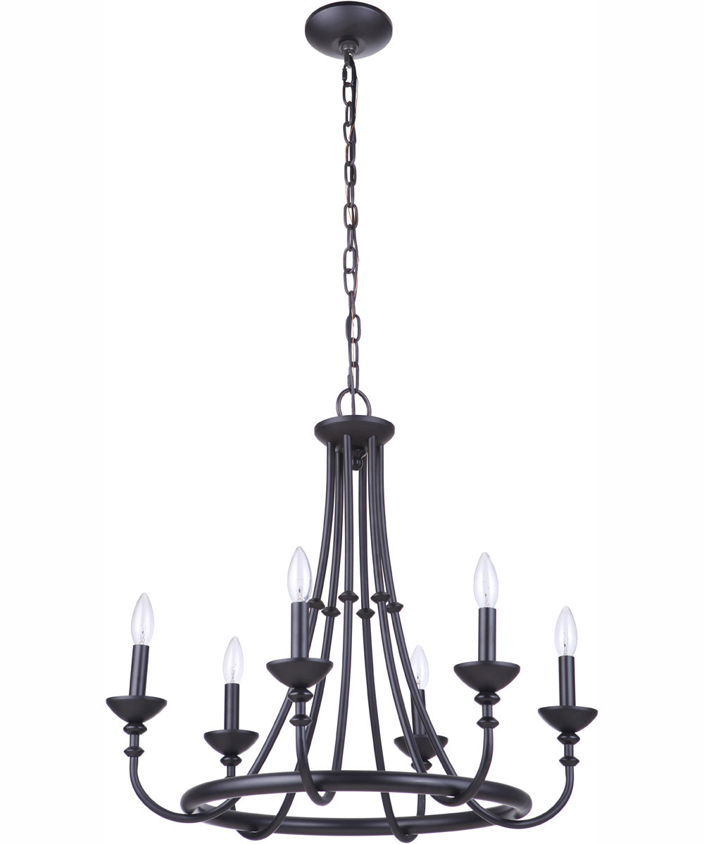 Marlowe 6-Light Chandelier Flat Black