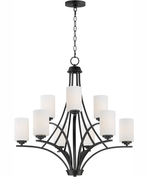 Deven 9-Light Chandelier Black