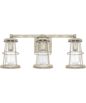 Beaufort 3-Light Vanity In Mystic Sand With Clear Glass