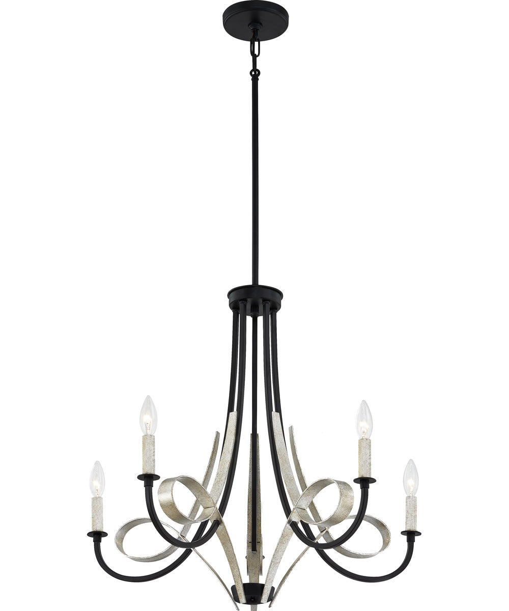 Jada 5-light Chandelier Matte Black