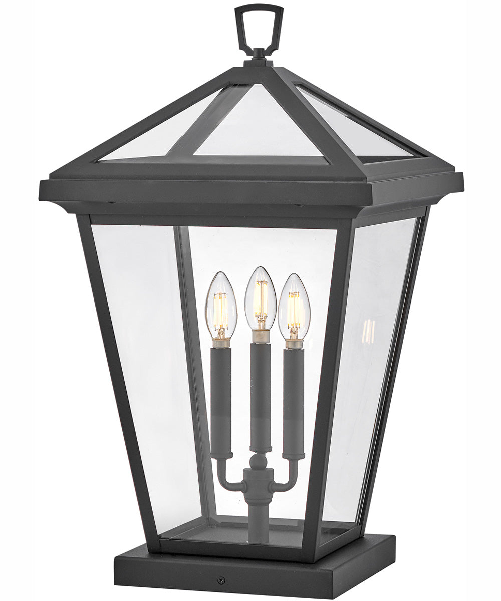 Alford Place 3-Light Large Pier Mount Lantern in Museum Black