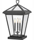 Alford Place 3-Light Large Pier Mount Lantern in Museum Black