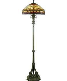West End Medium 2-light Floor Lamp Brushed Bullion