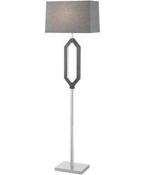 Desmond 2-Light Floor Lamp W/Led Night Charcoal Grey/White