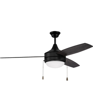52" Phaze Energy Star 3 Blade 2-Light LED Ceiling Fan (Blades Included) Flat Black