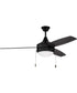 52" Phaze Energy Star 3 Blade 2-Light LED Ceiling Fan (Blades Included) Flat Black