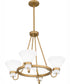 Marigold 4-light Chandelier Nouveau Painted Weathered Brass