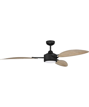 64" Journey 1-Light Specialty Indoor/Outdoor Ceiling Fan (Blades Included) Flat Black