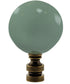 Ceramic 40mm Sage Green Ball Antique Base Lamp Finial 2.25"h