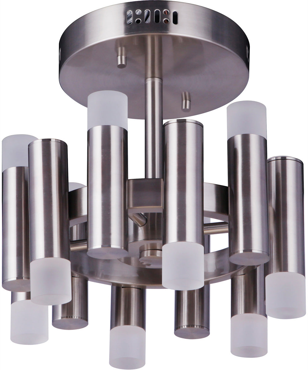 Simple Lux 12-Light Convertible Semi Flush Brushed Polished Nickel