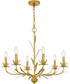 Maria 6-light Chandelier Gold Leaf
