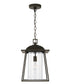 Durham 1-Light Outdoor Hanging-Lantern Rain or Shine - Oiled Bronze