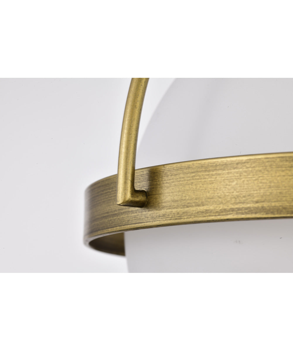 Lakeshore 1-Light Close-to-Ceiling Natural Brass