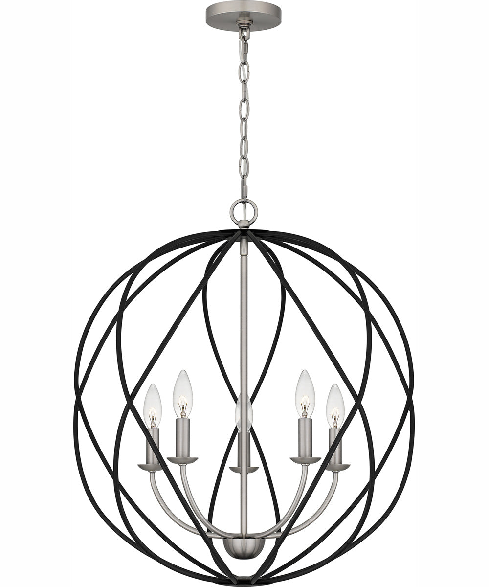 Bryn 5-light Pendant Antique Nickel