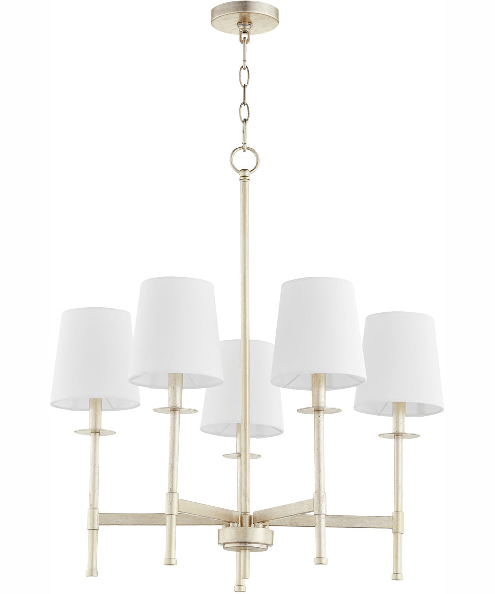 Belshaw 5-light Chandelier Aged Silver Leaf