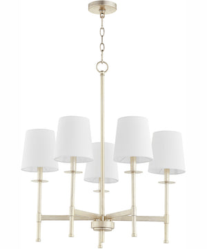 Belshaw 5-light Chandelier Aged Silver Leaf