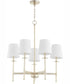 Belshaw 5-light Chandelier Aged Silver Leaf