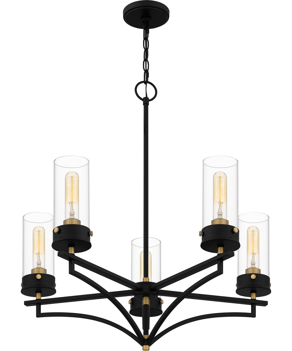 Hillside 5-light Chandelier Matte Black