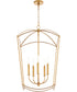 Mantle 5-light Entry Foyer Hall Chandelier Gold Leaf